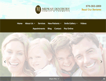 Tablet Screenshot of midwayfamilydentistry.com